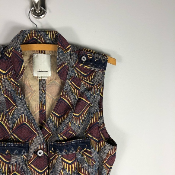 Anthropologie Elevenses Geo Safari Belted Vest - Picture 5 of 8